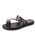 Mùa hè 2018 mới kim cương phẳng đáy ngón chân gợi cảm sandal nữ một đôi hai mang giày nữ hở ngón sandal nữ 2021 Sandal
