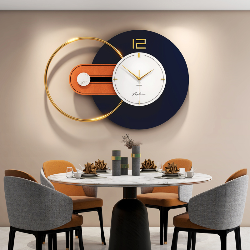 Nordic Light Extravagant Hanging clock Living room Home Fashion Creative watches and clocks Decorative Arts Dining Hall Clock Hanging Wall Brief modern
