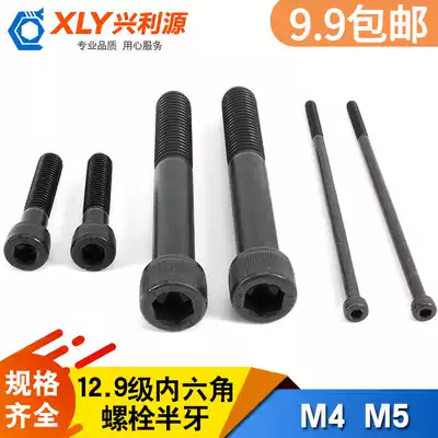 M4 M5 half tooth 12 9 grade hexagon socket Bolt cylindrical head high strength hexagon socket head fastener