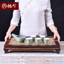 Red Wood Large Red Acid Branch Tea Tray Tea Taichung Style Kutian Tea Tray Solid Wood Home Small Wooden Tea Tray Minima Drain