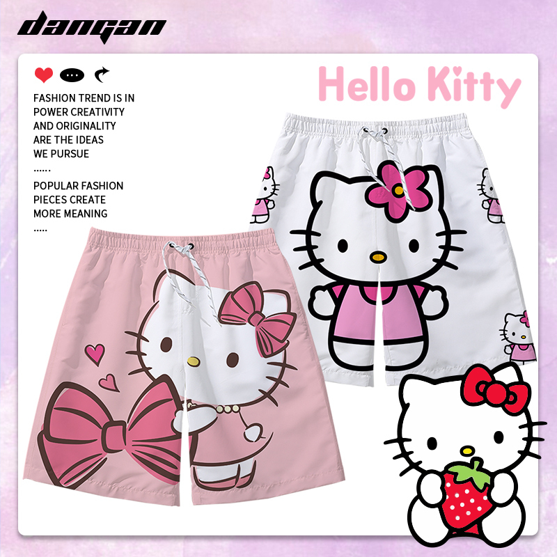 Sanrio Hello Kitty Shorts for Men and Women, Couple Outfits, Basketball Beach Shorts