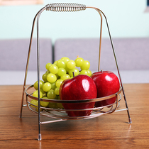 Nordic living room creative fruit basket stainless steel fruit plate home Modern simple fruit basket desktop storage basket