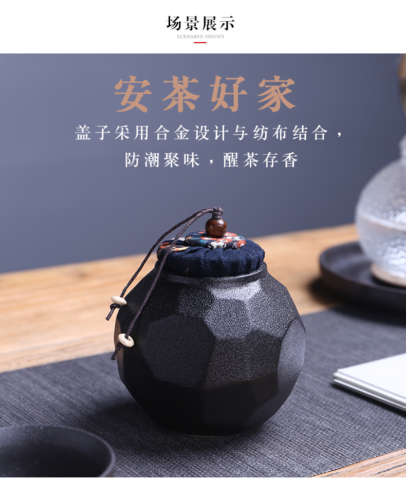 Dragon invertors caddy fixings ceramic POTS trumpet pu - erh tea to wake up the tea box storage sealed as cans small household caddy fixings