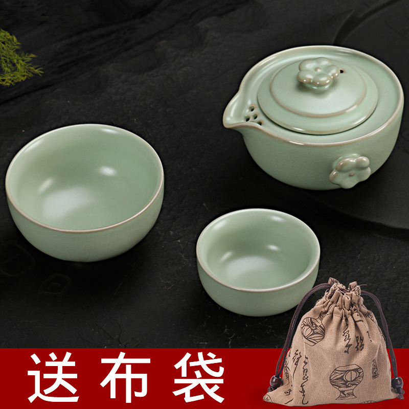 Your up crack of a pot of one cup ceramic teapot teacup kung fu tea set home portable travel