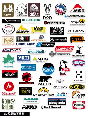 Outdoor Tide Mountain Ski Camping Adventure Equipment Decoration Sticker Personality Trend Guitar Skate Truck Sticker