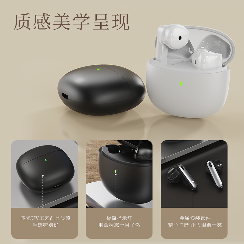 Bluetooth-Compatible Earphones Suitable for Huawei Wireless Sports Mini High-Quality Sound for Men and Women, Compatible with Oppo, Apple, and Vivo