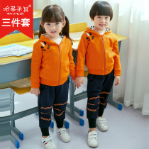 Kindergarten garden clothes Spring and autumn and summer striped cotton three-piece school uniform for primary school students Casual sports games class clothes customization