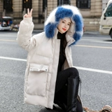 Вместительный и большой длинный пуховик, демисезонная куртка с пухом, большой размер, средней длины, 2020