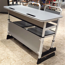 Campus education can lift and lower cram school long table double training table Primary and secondary school students training tutoring class desks and chairs