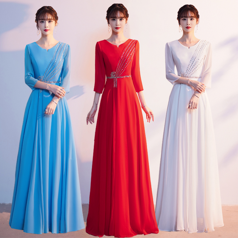 Choral Performance Costumes, Long Dresses, Group Chorus Performance Costumes, Recitation Costumes, Stage Conductor Costumes, Concert Costumes Choral Performance Costumes, Long Dresses, Group Chorus Performance Costumes, Recitation Costumes, Stage Conductor Costumes, Concert Costumes