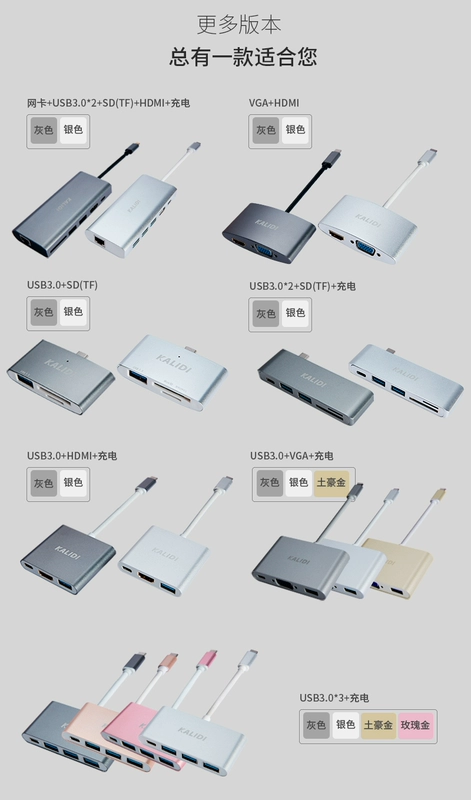 Bộ chuyển đổi máy tính xách tay Apple Bộ chuyển đổi MacBook Bộ chuyển đổi loại cắm cắm hdmi bên ngoài Bộ chia USB đa giao diện HUB cho iPad Điện thoại di động Huawei Bộ chuyển đổi Mate VGA - Phụ kiện máy tính xách tay