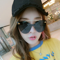 Star female Korean sun glasses tide 2021 ladies sunglasses retro elegant personality glasses round face new net red