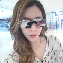 Star female Korean sun glasses tide 2021 ladies personality glasses round face new net red sunglasses retro elegant
