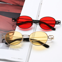 Retro new net celebrity Korean version of womens personality sun glasses ladies sunglasses elegant 2021 glasses round face tide