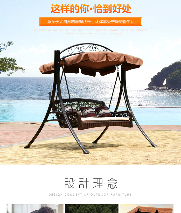 Xích đu ngoài trời Tổ yến treo giỏ trong nhà ban công nôi ghế đôi mây ghế đu vườn rèn võng sắt đồ nội thất mẫu bàn ghế ngoài trời đẹp