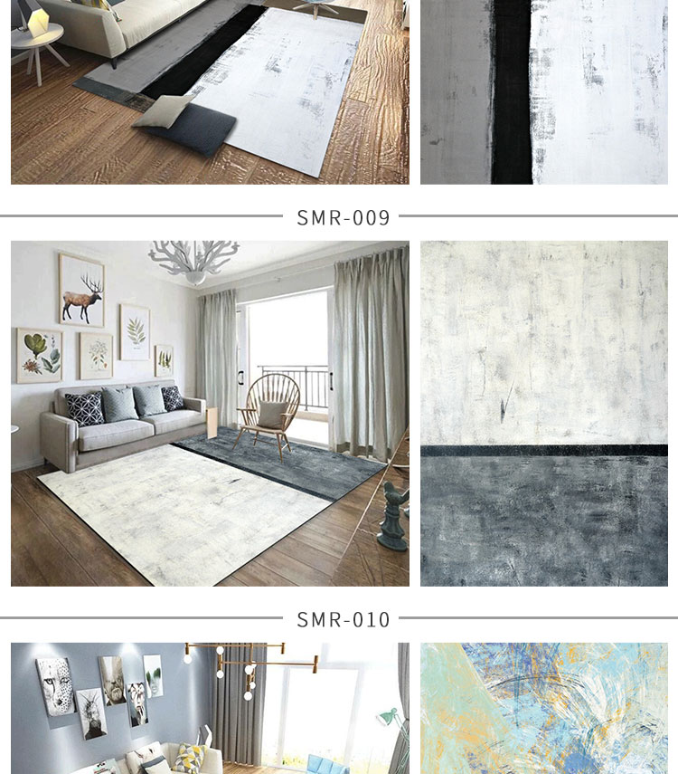 Bắc Âu đơn giản hiện đại trừu tượng mực phong cách Mỹ thảm phòng khách sofa bàn cà phê phòng ngủ cạnh giường nhà hình chữ nhật - Thảm thảm lót sàn nhà
