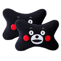 Car headrest pair cute cartoon Four Seasons universal Kumamoto bear car neck pillow headrest four-piece pillow