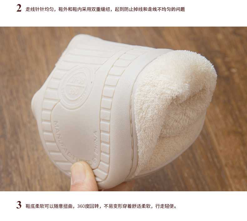 Dép cotton nữ ấm đế phẳng Baotou thời trang mặc nhà 2018 mới dày đáy phiên bản Hàn Quốc của một nửa dép nam dép cute
