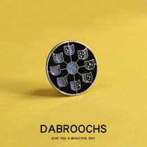 Astronomy moon phase brooch moon phase change badge personality tide ins badge bag pin dress buckle