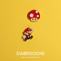 Super Mary Brooch ins Personality Childhood Nostalgia Cartoon Mario Badge Clothes Bag Button Accessories Women