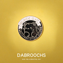 Cute cartoon kitten brooch Japanese ins tide personality metal badge badge puppy dog round sign pin