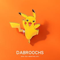 Pikachu brooch Cute Japanese cartoon animation badge Acrylic version student bag pin clothes accessories