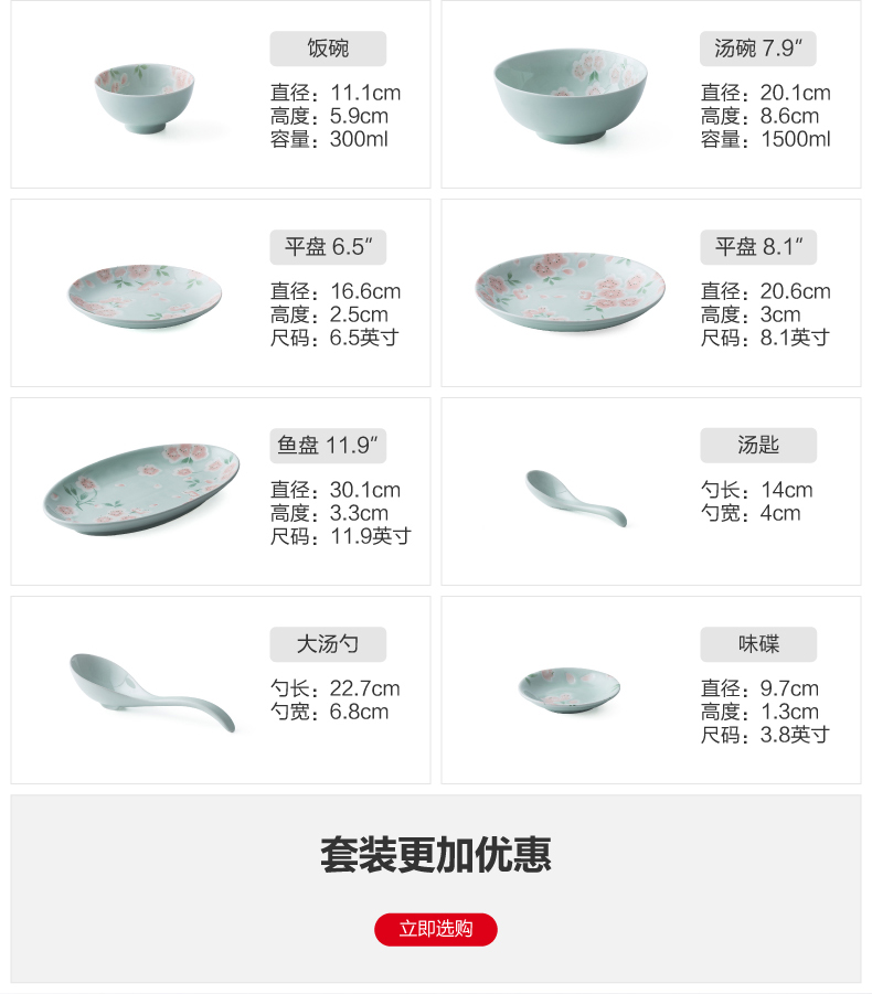 Japanese ceramics tableware suit dishes home eat rice bowl bowl contracted creative jobs bowls composite plate