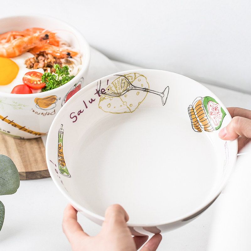 Brand preferential Japanese ceramic bowl rainbow such use creative dishes combined pull rainbow such as bowl home eat rainbow such as bowl mercifully rainbow such use