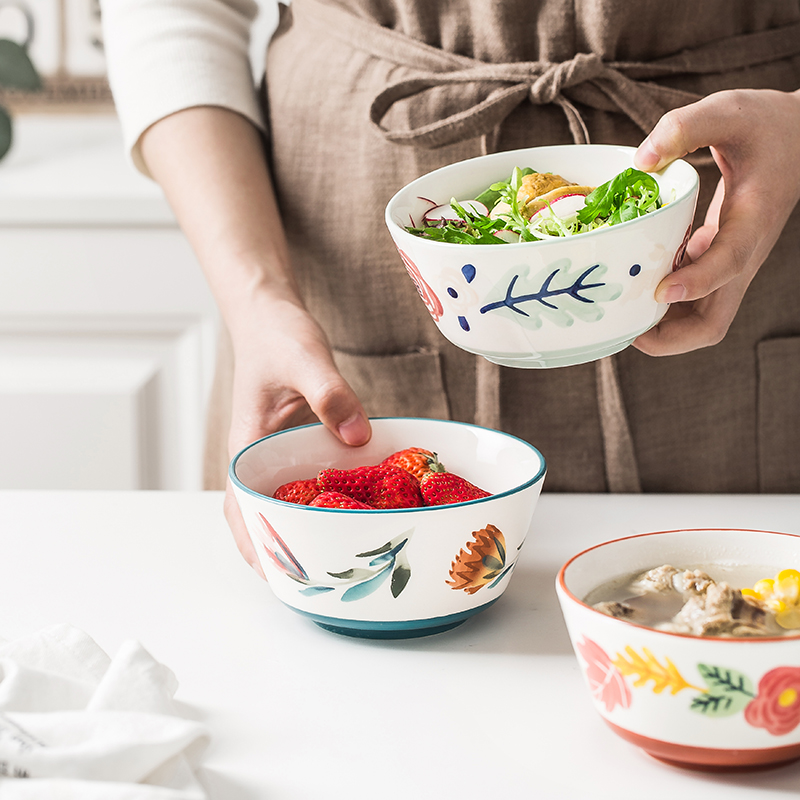 Japanese ins creative ceramic tableware soup bowl rainbow such as bowl mercifully rainbow such always pull rainbow such as bowl Nordic home eat rainbow such as bowl mix rainbow such use