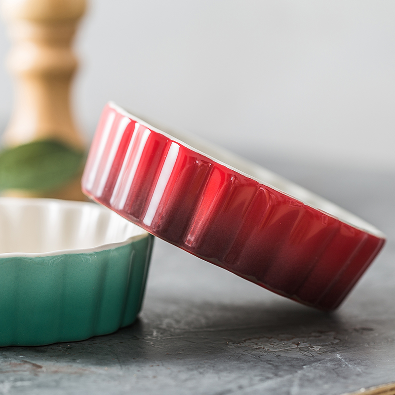Brand preference, Japan and South Chesapeake style glaze gradient ceramic baking utensils meal of disc cake plate all the fruit bowl