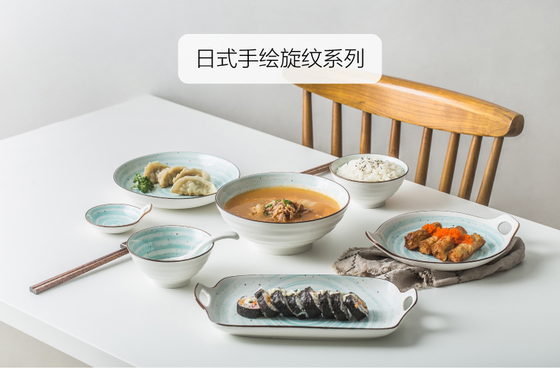 Japanese hand - made ceramic tableware creative dish bowl of western food dish dish dishes suit household contracted plate