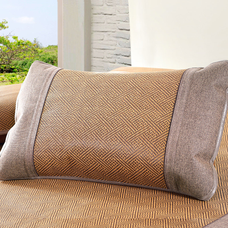 Old pawnster rattan pillowcase pillowcase single thickened ice silk bamboo pillow summer student dormitory pillowcase