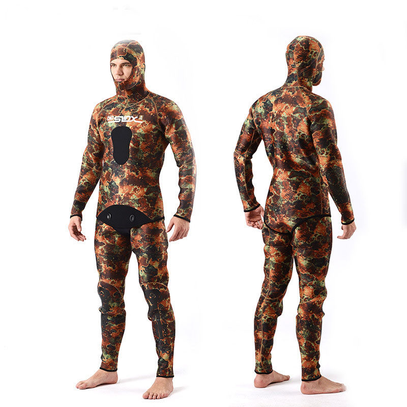 Deep Diving Diving Suit Hunting Dive for Colorful Anti-Chill Warm Two-style Men's Camouflaque Shooting Fish Wetsuit 5mm