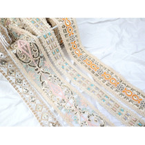 e3 new rice white gold bone rope gold thread embroidery lace bright sheet embroidered barcode handmade diy clothing lace accessories