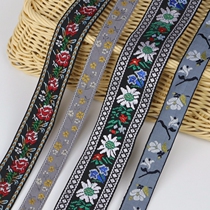 Lace Lace Accessories Ancient Wind Hanfu Handmade Diy Embroidered Lace lace with door flap sleeves Decorative Folk Webbing