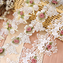 Handmade Nails Beads Decoration Lace Accessories Flowers Clothing Wedding Dresses Dress Clog Lace Augen Yarn Solid Flowers Butterfly