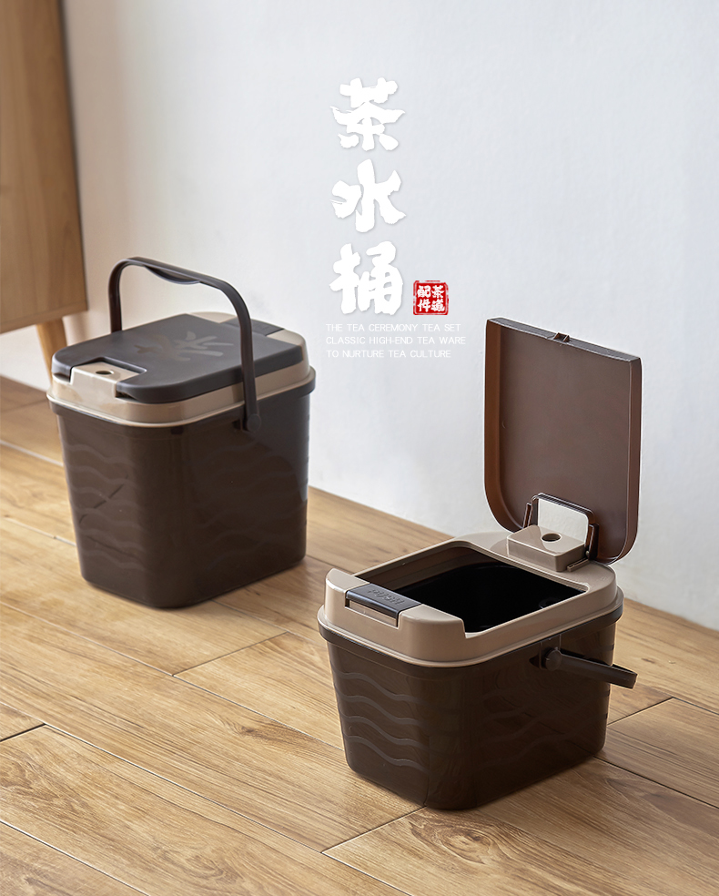 Home in hot tea tea sets tea tray by bucket wastewater tank small plastic trash bucket tea accessories