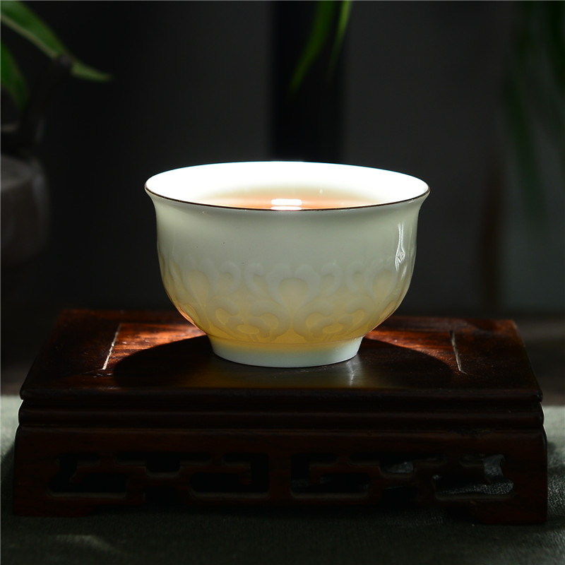 Ceramic kunfu tea tea set large big home for tea cups master single cup tea cup small bowl porcelain lamp cup