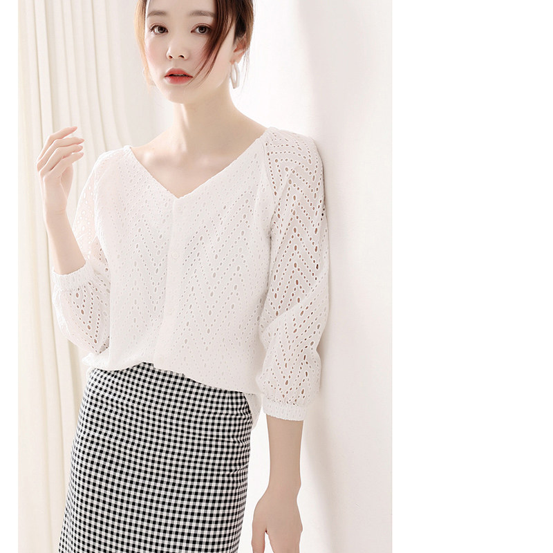 Day Ensemble Women Dress Summer Elegant Comfort Silk Light Cotton Front Sheet Lined With Small Hollowed-out Textured Cotton Large V Collar Hooded Sweatshirt