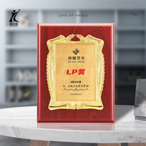 Gold Foil Medal authorization card honorary plaque custom-made wooden tray bronze medal wooden certificate custom-made