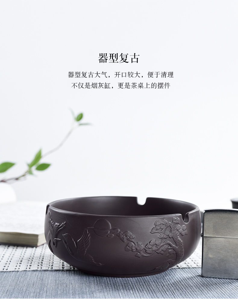 Having purple sand ashtray kung fu tea accessories in hot tea tea to wash barrels of small water jar writing brush washer from home furnishing articles