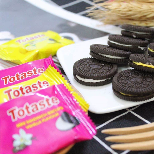 Totaste Tusi Mini Sandwich Biscuits Net Red Lemon Small Cackaging Snacks Случайная еда Небольшое печенье*2 пакета