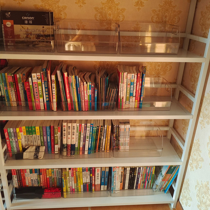 Bookshelf desktop children's book storage box book finishing picture book small desk shelf transparent table artifact