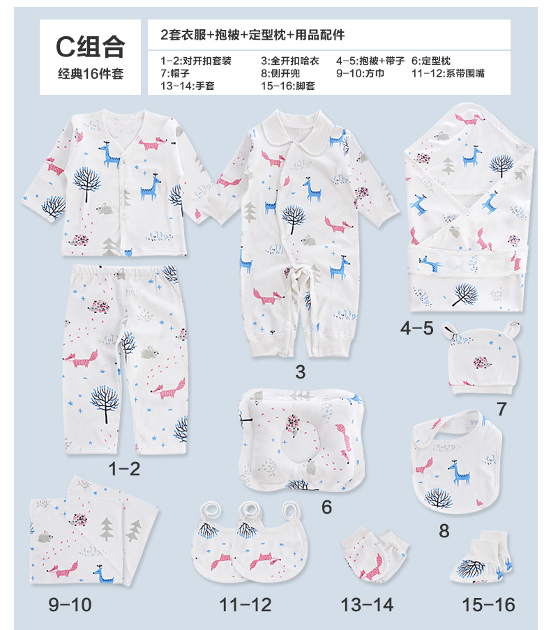 Bộ quần áo sơ sinh cotton tặng quà mùa thu đông 0-3 tháng shop đồ sơ sinh