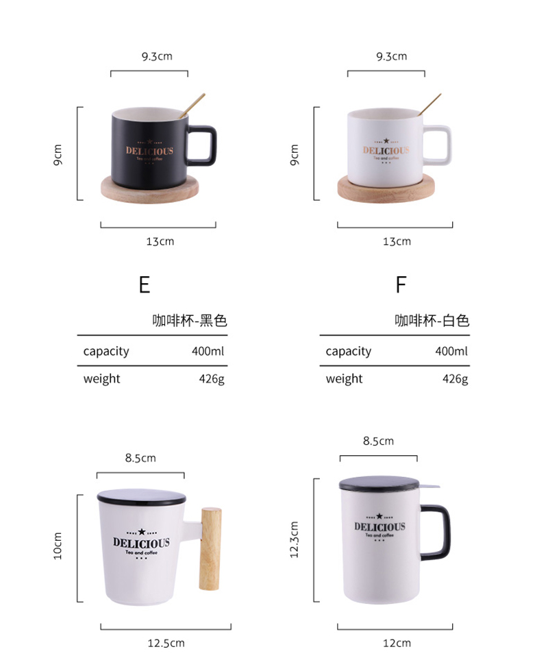 Contracted mark cup creative move trend ceramic lovers ins coffee cup home drinking a cup of northern Europe