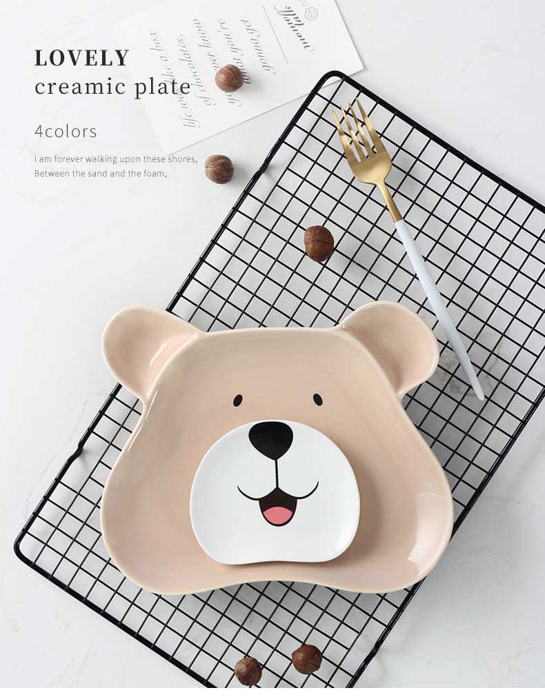 Clearance express baby frame cartoon children separated salad dish fruit dish dish dish of household ceramic plate