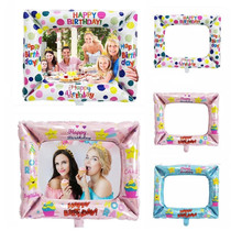 Happy Birthday Happy birthday Adult children Balloon Photo Frame Photo Props Creative Party Decorations