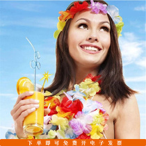 Hawaii Beach Birthday Party Decorations Florist Rings Necklace Neck Ring Cute Performance Gala Photo Props