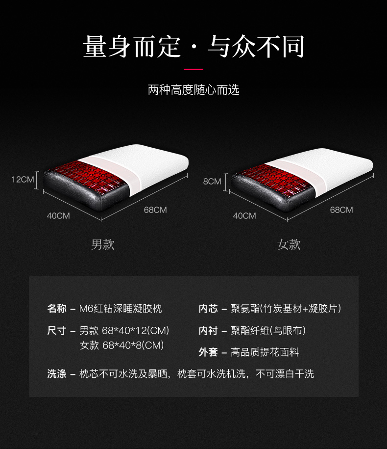 CORY / có thể là vần gel nhớ gối đơn bảo vệ cột sống cổ giúp giấc ngủ chậm phục hồi gối chăm sóc mất ngủ gối - Gối gối tựa đầu giường