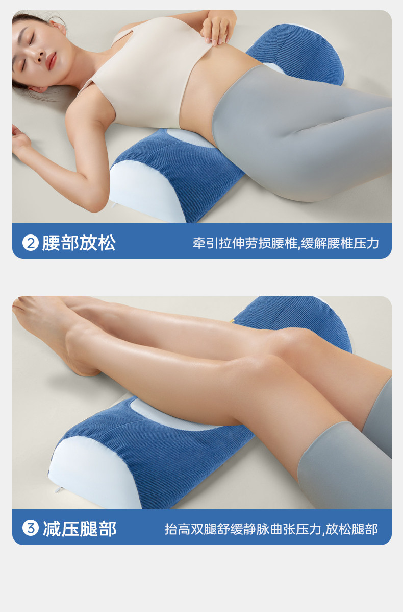 Подушка 艾草颈椎枕护颈牵引电加热艾灸热敷圆柱枕颈椎枕头睡觉专用荞麦枕 Cory